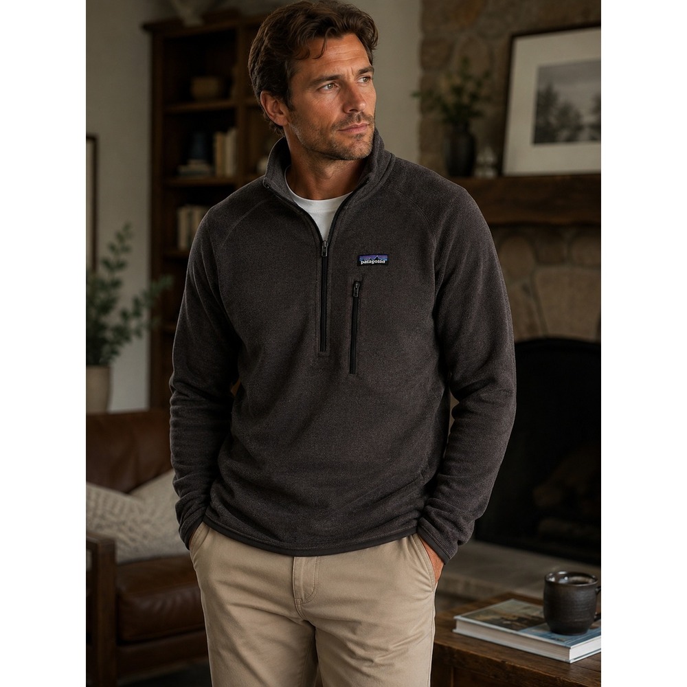 Patagonia Better Sweater Half Zip Mens Large Brown Fleece Pullover Jacket